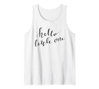 Tarjeta de Bienvenida Hello Little One Baby Camiseta sin Mangas