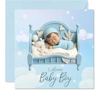 Tarjeta de bienvenida para bebé niño - Tarjetas de felicitación para recién nacido, bien hecho, tarjetas de felicitación para recién nacidos, tarjetas de felicitación para recién nacidos, regalos de