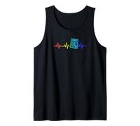 Tarjeta de bingo Heartbeat Life Bingo Heart EKG Pulse Camiseta sin Mangas