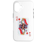 Tarjeta de Blackjack de Cartas de póquer de Queen of Diamonds Carcasa para iPhone 16