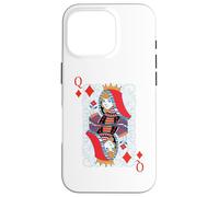 Tarjeta de Blackjack de Cartas de póquer de Queen of Diamonds Carcasa para iPhone 16 Pro