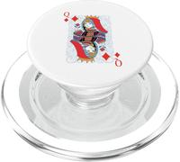 Tarjeta de Blackjack de Cartas de póquer de Queen of Diamonds PopSockets PopGrip para MagSafe
