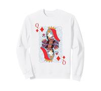 Tarjeta de Blackjack de Cartas de póquer de Queen of Diamonds Sudadera