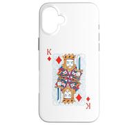 Tarjeta de Blackjack King of Diamonds Carcasa para iPhone 16 Plus