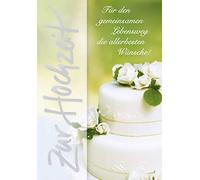 Tarjeta de boda Basic Classic - Tarta - 11,6 x 16,6 cm