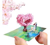 Tarjeta de boda desplegable 3D árbol del amor - Tarjeta de felicitación para boda con sobre, tarjeta de felicitación para aniversario de boda y San Valentín, regalos de boda para los novios