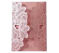 Tarjeta de boda pop-up hecha a mano, Invitaciones de boda for cumpleaños y fiestas, multicolor, 18 x 12,5 cm, paquete 10-20 unidades(Pink,10pcs)