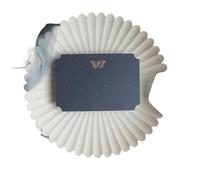 Tarjeta de boda pop-up hecha a mano, Multicolor Pastoral Wedding Invitation 3D Embossed Gold-Stamped Butterfly 10X14.8cm 10 Pcs(Blue)