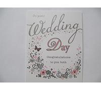 Tarjeta de boda tradicional, Postales para bodas, 8 x 6 pulgadas, Piccadilly Greetings