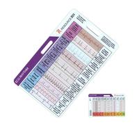 Tarjeta de bolsillo de ritmo EKG: tarjetas de bolsillo de frecuencia de ECG, tarjeta de interpretación de ritmo de doble cara, tarjeta de referencia de, calibradores de EKG para enfermeras