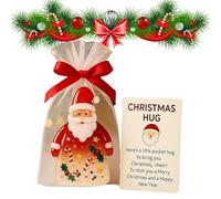 Tarjeta De Bolsillo Para Navidad | Compañero Que Calienta El Corazón,Tarjeta De Abrazo Navideño De Bolsillo | Para Amigos Él Adolescentes Familia Chicas Estudiantes Adultos Y Ella