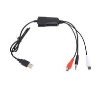 Tarjeta de Captura de Audio USB con Puertos de 3.5 Mm y AV para Vista, 7, 8, 10, 11, para Cintas de Cassette a Convertidor MP3