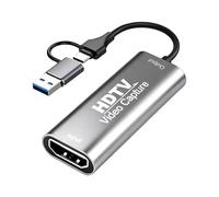 Tarjeta de Captura de Vídeo HDMI 4K a USB 3.0 Tipo C, 1080P HD 30FPS Entrada USB C Tarjeta Capture, para Streaming, Grabación de Juegos, Enseñanza y Transmisión en Vivo Compatible con PC, Mac, Switch,