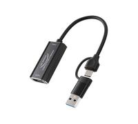 Tarjeta de Captura de Video USB 3.0 de 60 Hz Que Graba Fuentes 4K HD A USB/Tipo C. Grabadora de Video 2 en 1 para Juegos y Transmisión en Vivo.