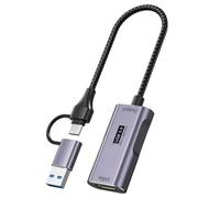 Tarjeta de captura de video USB 3.0 para 4K60Hz HDTV entrada sonido PC Gaming Streaming y conferencias transmisión en vivo captura tarjeta con adaptadores tipo C