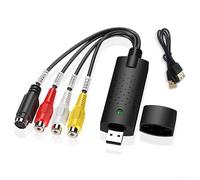 Tarjeta De Captura De Video Usb Con S-Video Y Para Entradas Rca Para Ntsc Para Sistemas Pal Secam Fácil Configuración Para Videocámaras Vcrs Color Negro Diseño Compacto