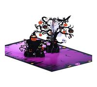 Tarjeta de celebración de Halloween 3D aterradora para noche de Halloween, espantapájaros, calabaza, tarjeta de felicitación emergente para una sorpresa espeluznante temática de noche de miedo
