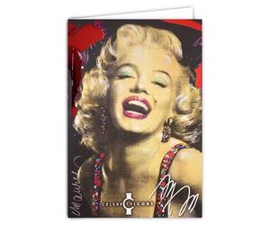 Tarjeta de Celebrity Icons con licencia oficial Sidney Maurer Marilyn Monroe Actriz cantante estadounidense - Tarjeta abierta blanca 23 x 17 cm - Con sobres blancos 12 x 17,5 cm - Para cumpleaños