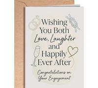 Tarjeta de compromiso para parejas - Felicitaciones por tu tarjeta de compromiso para pareja recién comprometida, prometida o prometida - Regalos previos a la boda para pronto ser esposa, marido - NUM