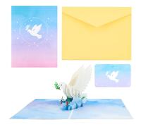 Tarjeta de comunión,Tarjeta de Comunión 3D,Tarjeta de bautismo con paloma,3D Pop Up Tarjeta,Tarjeta Pop-Up Tarjeta Cristiana,Tarjetas Invitación Comunión para niño bautismo,confirmación o comunión