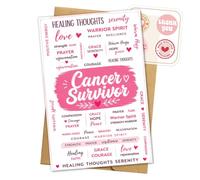 Tarjeta de conciencia sobre el cáncer de mama, con lazo rosa, regalo de aliento para mujeres, pacientes, amigos, guerrero, lucha contra el cáncer, regalo de 5.3 x 8 pulgadas, BC28