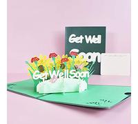 Tarjeta de condolencia en 3D con sobre, tarjeta de flores, tarjeta de aliento