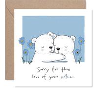Tarjeta de condolencias con texto en inglés "Sorry For Loss of Your Mummy", tarjeta de duelo para hijo e hija, 145 mm x 145 mm, tarjetas de felicitación para madre y madre