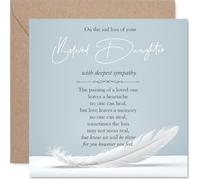 Tarjeta de condolencias - La pérdida triste de tu hija - Tarjeta de duelo para papá mamá, 145 mm x 145 mm tarjetas de felicitación para familiares y familiares