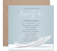 Tarjeta de condolencias - La pérdida triste de tu padre - Tarjeta de duelo para hijo e hija, 145 mm x 145 mm, tarjetas de felicitación para papá