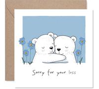 Tarjeta de condolencias - Sorry For Your Loss - Tarjeta de duelo para amigos de colega, 145 mm x 145 mm tarjetas de felicitación para vecinos familiares