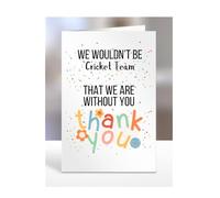Tarjeta de críquet para jugador de críquet, regalo de entrenador, regalo de agradecimiento para hombres o mujeres, salida o jubilación, regalos para Navidad, A5-157_23