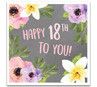 Tarjeta de cumpleaños 18 para ella, tarjeta de cumpleaños 18 para mujer, tarjeta de feliz 18 cumpleaños para ella, tarjeta de 18 cumpleaños femenina, tarjeta de 18 años para mujer, tarjeta de 18