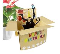 Tarjeta de cumpleaños 3D - Papel mediano de 5 x 7 pulgadas Pop -up - saludo divertido Happy Birthda Car con diseño único, regalo para mamá, papá, niños | Fiesta, reunión familiar