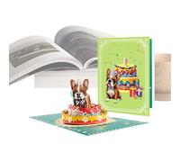 Tarjeta de cumpleaños 3D para perros | Regalo y recuerdo | Tarjeta de cumpleaños para mascotas,para Dueños de perros Amantes de los animales Colegas Relaciones comerciales