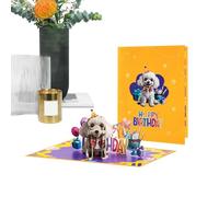 Tarjeta de cumpleaños 3D, tarjetas de felicitación pop-up, bonito diseño de perro, diversión y nota de cumpleaños, para Boy, Grandson, Son, Aunt, mamá, hija, him, novio, novia, abuelo, 11,81 x 7,87 x