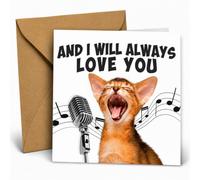 Tarjeta de cumpleaños A5 - Tarjeta de felicitación - I Will Always Love You - Incluye sobre - Flamingo