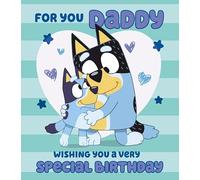 Tarjeta de cumpleaños Bluey Daddy, divertida tarjeta de felicitación para papá