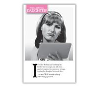 Tarjeta de cumpleaños con texto en inglés "On the Ceiling" para hija, tarjeta de cumpleaños divertida para hija