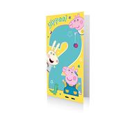 Tarjeta de cumpleaños de 2 años, tarjeta de cumpleaños de Peppa Pig de 2 años, tarjeta de cumpleaños de 2 años, tarjeta de cumpleaños de Peppa Pig, tarjeta de cumpleaños de 2 años