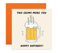 Tarjeta de cumpleaños de broma de cerveza para hombres - "This Seems More You" - Tarjeta de felicitación humorística para él, ella, amigos, marido o amantes de la cerveza - Viene con divertidas