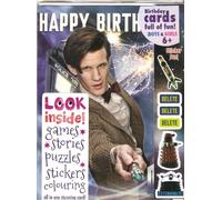 Tarjeta de cumpleaños de Doctor Who Matt Smith con Tardis (mini calcomanías de rompecabezas de cómics en el interior)