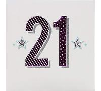 Tarjeta de cumpleaños de la edad de Milestone 21 - 138 mm cuadrados - Tarjetas ZIZI