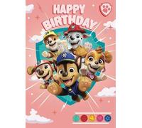 Tarjeta de cumpleaños de la Patrulla Canina, tarjeta de feliz cumpleaños para los amantes de la Patrulla Canina, para ella, él, hermana, hermano, primo