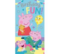 Tarjeta de cumpleaños de Peppa Pig genérica, tarjeta divertida de cumpleaños grande