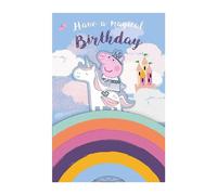 Tarjeta de cumpleaños de Peppa Pig para niñas, con texto en inglés "Have a Magici".