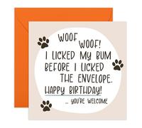 Tarjeta de cumpleaños de piel para mamá y papá - Licked My B*m Before The Envelope - Felicitación para amiga, hermana, hermano, mamá, papá, mejor amiga, esposa, marido, él, ella, animal descarado