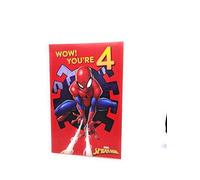 Tarjeta de cumpleaños de Spiderman para 4 años