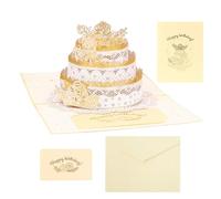 Tarjeta de cumpleaños desplegable 3D - Tarjeta de cumpleaños 3D - Tarjeta de cumpleaños de capas, sello de papel de aluminio Keepsak Collectible Stapier para describir a la madre y el padre