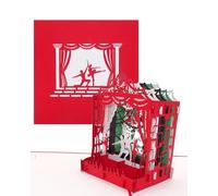 Tarjeta de cumpleaños desplegable "Ballet", tarjeta de cumpleaños 3D y tarjeta de invitación para danza, teatro, curso de danza, aprendizaje de baile - como regalo y vale de regalo