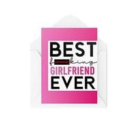 Tarjeta de cumpleaños divertida con texto en inglés "Best Girlfriend Ever Valentines Love Felicitaciones Felicitaciones Witty Humour Laughter Banter Broma Fun CBH68